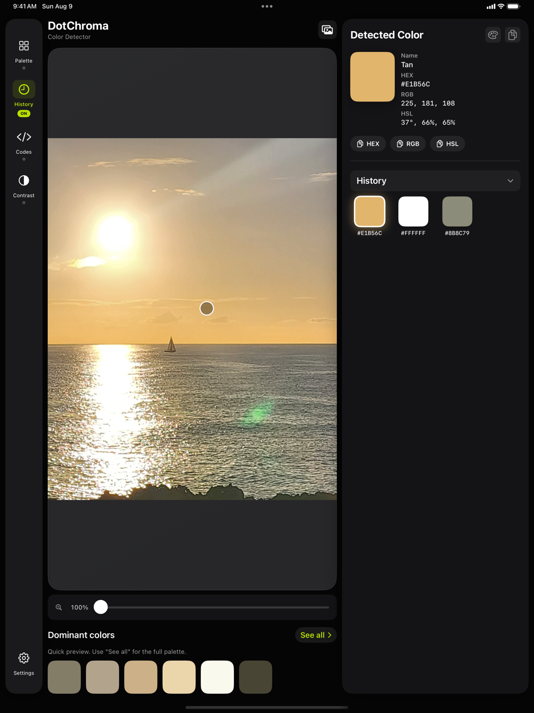 DotChroma on iPad