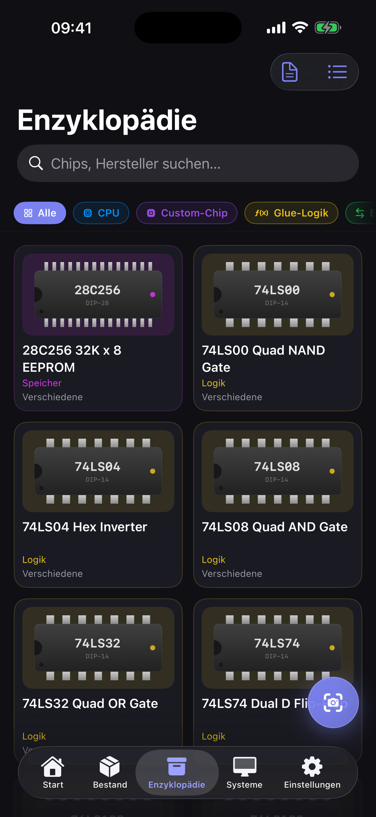 Chip-Enzyklopädie in Retro Chip Vault