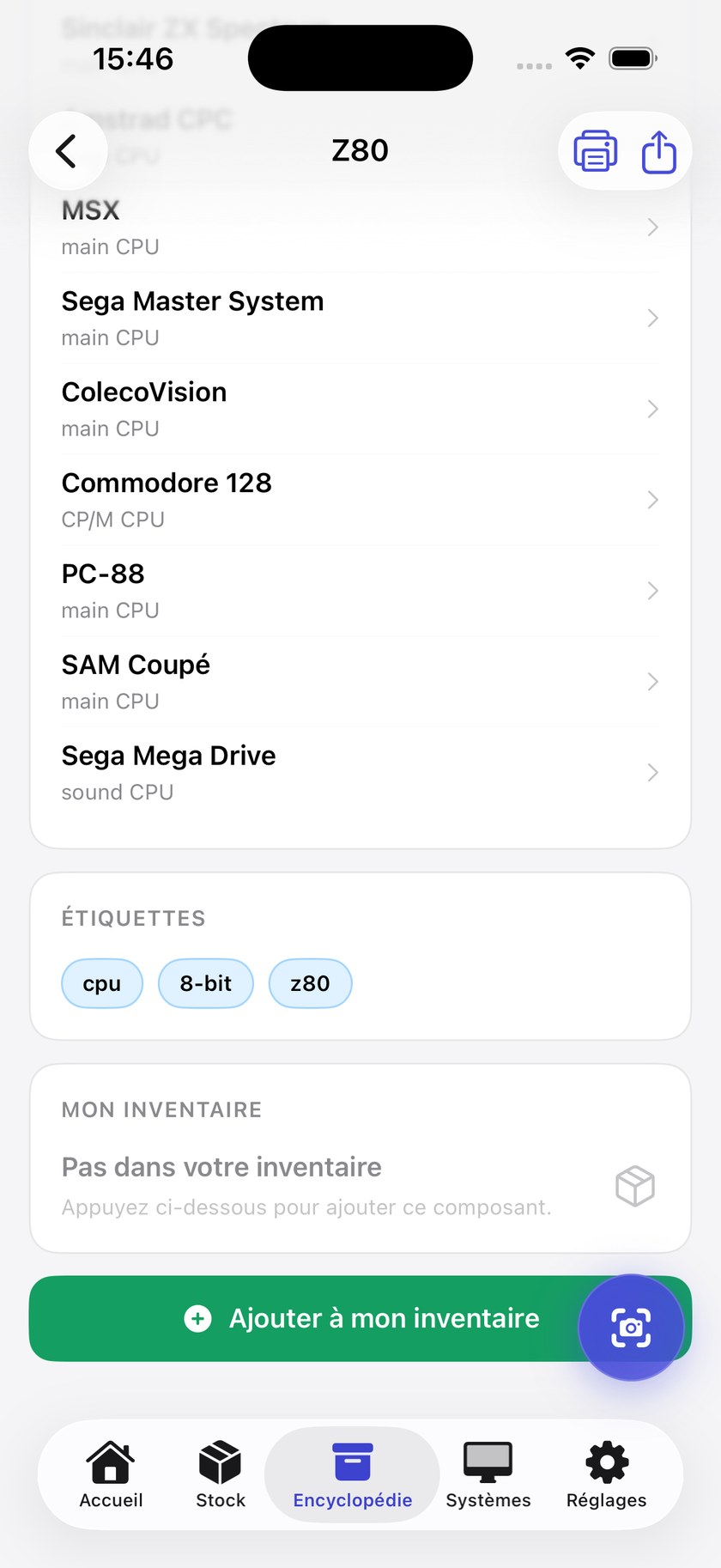 Machines utilisant le Z80